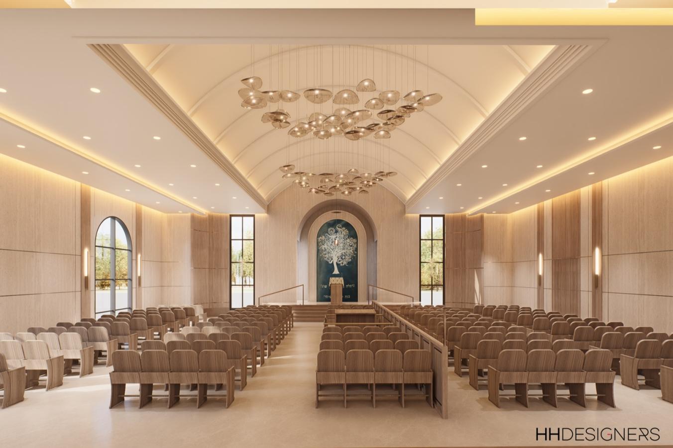 Rendering looking into the main sanctuary